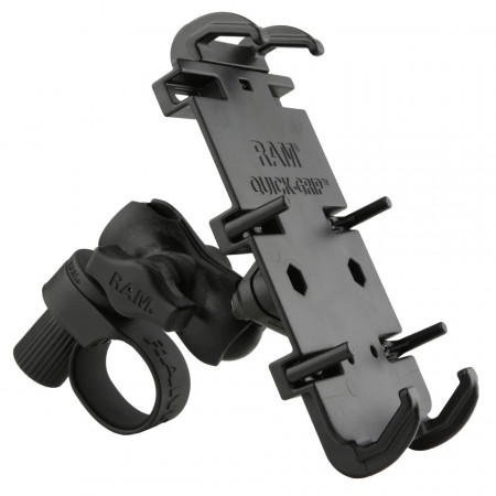 UNPKD RAM HANDLEBAR MOUNT WITH QUICK-GRIP XL PHONE HOLDER SHORT ARM