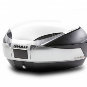 Top case cu capac colorat SHAD SH48 Alb with PREMIUM SMART lock
