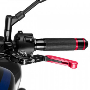 Clutch lever without adapter PUIG 24RNP extendable folding red/silver