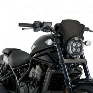 Windshield PUIG FRONTAL PLATE 20822N Negru aluminium