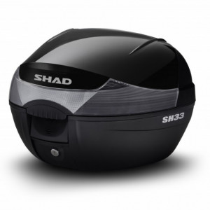 Top case cu capac colorat SHAD SH33 Black metal