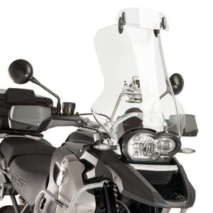 Multiadjustable visor PUIG 6319W clip-on transparent