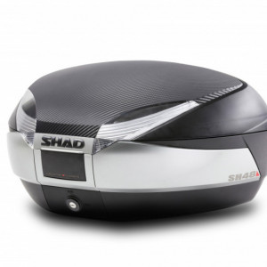 Top case cu capac colorat SHAD SH48 Carbon with PREMIUM SMART lock