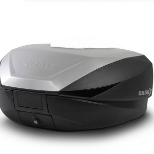 Top case SHAD SH59X D0B59200 negru cu capac de aluminiu (expandable concept) with PREMIUM SMART lock and backrest
