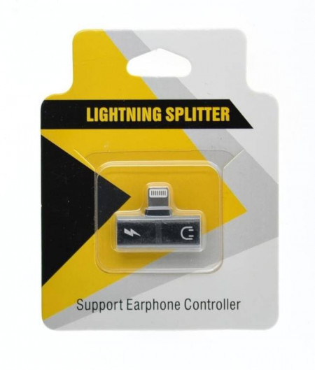 Adaptor audio + incarcare lightning negru