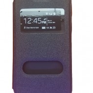 Husa carte geam dublu Samsung J1 (2016) - Negru