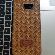 Husa Leather Back TPU Samsung S7 Edge maro