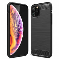 Husa Carbon Silicone - iPhone 12 / 12 Pro - Black