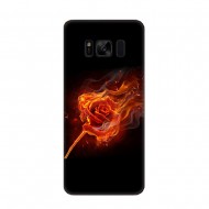 Husa silicon design matrita Samsung S8+ - trandafir