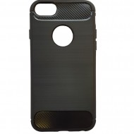 Husa silicon carbon pentru iPhone 5/5s/SE - Negru