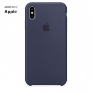 Husa Silicone Cover logo iPhone XS Max, Midnight Blue
