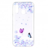 Husa Tech Pattern TPU Soft Samsung A40 – Two Butterflies