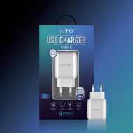 LITO - Incarcator Priza QC 3.0 / 3A - Q0-101 - Type-C - White