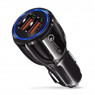 Incarcator Auto Qualcomm Quick Charge 3.0, Dual USB 5V/6A - Negru