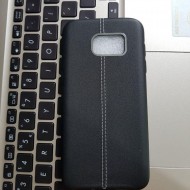 Husa silicon metal Samsung S7 edge - Negru