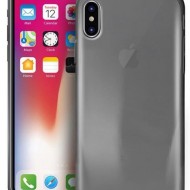 Husa silicon ultraslim iPhone X - fumuriu