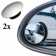 [2 PCS] Fullview Blindspot Round Car Mirror - Black