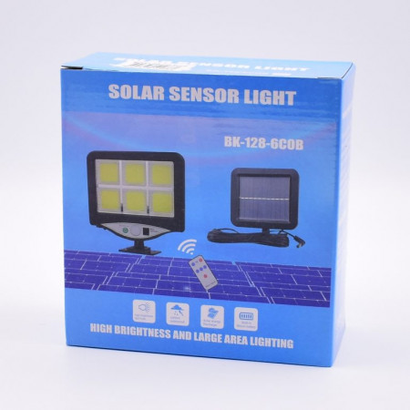 Lampa Solara De Exterior Cu Senzor De Miscare,Telecomanda,Brate Reglabile,6 Led COB BL-128-6COB