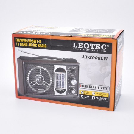 Radio Portabil ,FM,MW,LW,SW1-8 11 benzi ,LEOTEC LT-2008LW