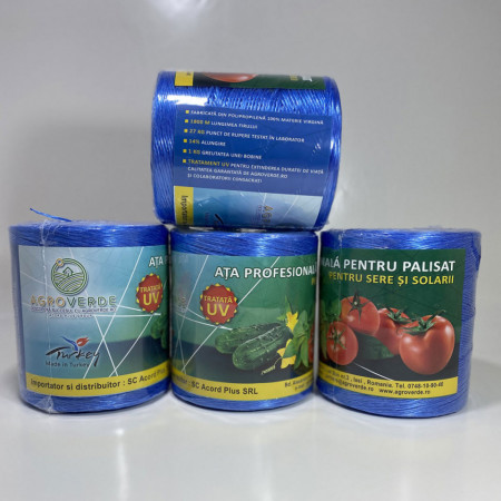 ATA DE PALISAT pentru sere si solarii, UV, PREMIUM, 1 KG, 1800 M, ALBASTRA VERDE