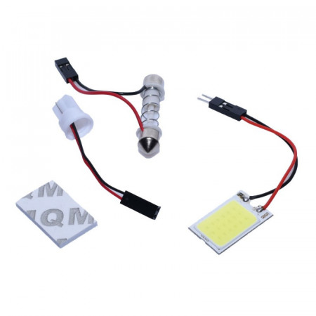 Led Auto Cob pentru Plafon, autoturisme, 12V, 3W, alb-rece, 18-LED