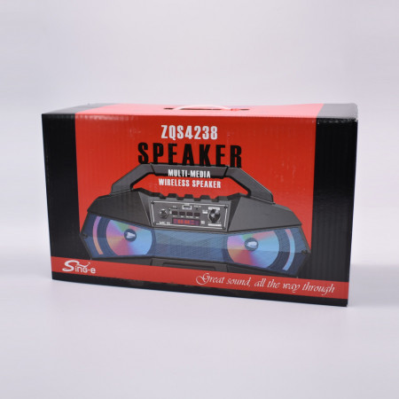 Boxa Portabila Cu MP3,TF/USB,Bluetooth,Radio FM,Microfon,AUX,Telecomanda SPEAKER ZQS-4238