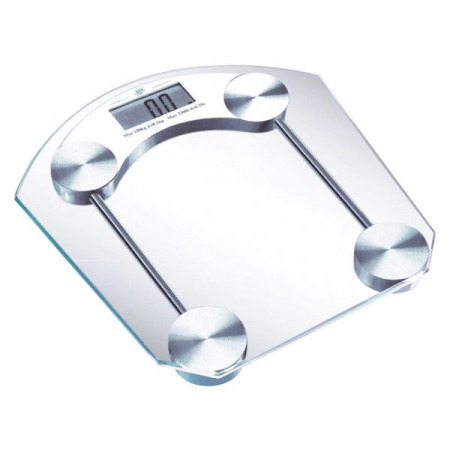 Cantar baie de mare precizie, 180 kg, Platforma din sticla securizata de 6mm rezistenta la socuri, Afisaj electronic design ergonomic ideal monitorizare greutate
