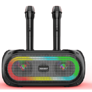 Boxa portabila cu microfon, bluetooth, Radio FM, MP3, Card TF, Aux, lumini LED, disco - ZQS-4247