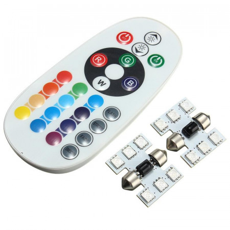 Telecomanda cu ledurile auto de interior rgb 41mm 