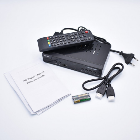 Receptor tuner digital terestru decodor TV cu telecomanda DVB-T3 H.265 HEVC HS-600