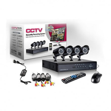 Kit camere supraveghere exterior, sistem CCTV cu 4 camere video - 6145H-P4
