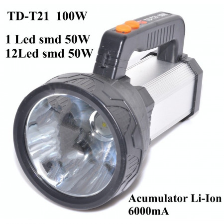 Lanterna Laser Led 50W + 50W COB ,TD-T21