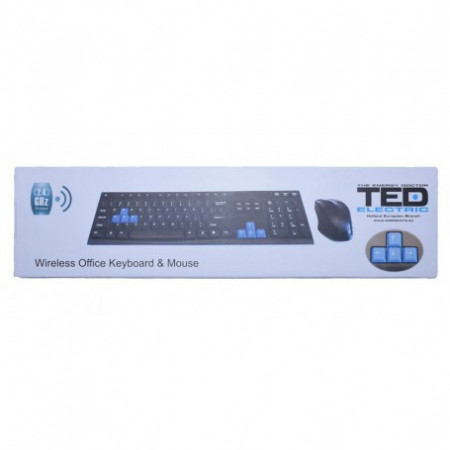 TASTATURA TED 3 + MOUSE WIRELESS TEDBLUE 4