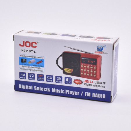 Radio Portabil cu Acumulator,Bluetooth,TF/USB,FM,Afisaj, JOC-H011BT-L