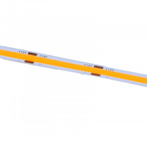 Banda Led COB Galben - Exterior  Interior IP65, Flexibil, adeziva, - 252ledm - 12Wml - Rola 5m