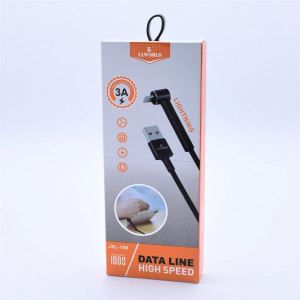 Cablu De date Si Incarcare Elworld,Mufa Dubla si Suport Telefon,USB/IP,Quick,3 A MAX – JXL-109