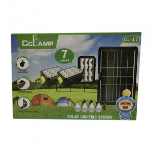 Kit solar CCLAMP CL-17, 6 W, 7800 mAh, 3 proiectoare, panou solar inclus