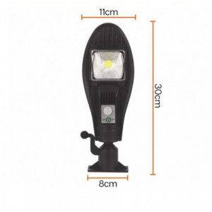 Lampa solara exterior, senzor de miscare, JX-256 100W LED COB, IP65, 3 moduri de iluminare