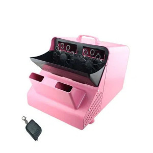 Masina de facut baloane de sapun , 300W, Roz cu telecomanda wireless cu afisata mai jos