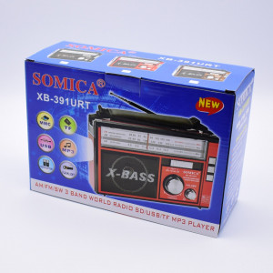Radio Cu Mp3 portabil,SD/TF/USB,AM,FM,SW,Lanterna, SOMICA -XB-391URT