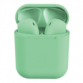 Casti i12 wireless TWS , bluetooth, Stereo, AirPods, earbuds, Compatibile cu Apple si Android culoare verde