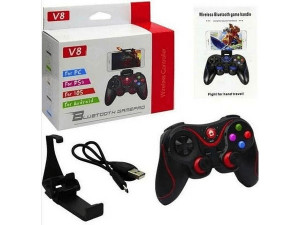 Controller telefon V8, Bluetooth pentru laptop, tabletă, PC, Smart TV, Smart Box, acumulator integrat, multiple funcții, compatibil Android, Samsung, iPhone