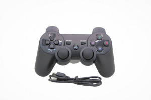Controller Wireless pentru PS3 DUALSHOCK 3, joystick compatibil PS3/PC, negru