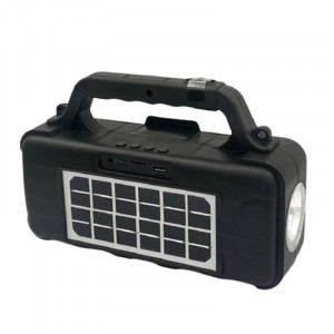 Kit panou solar cu boxa CCLamp, Bluetooth, 3 W, USB, radio FM, 3600 mAh, baterie integrata, lanterna