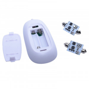 Led Auto, RGB, 36mm, Telecomanda, 12V, 1W 