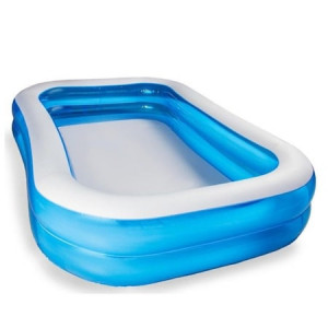 Piscina gonflabila copii, dreptunghiulara, 201 x 150 x 51 cm, 2 inele family pool XXL