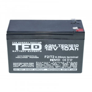 Acumulator reincarcabil PLUMB - ACID 12V-10Ah TED pentru dispozitive electrice