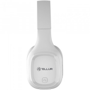 Casti Over-Ear Tellur Pulse, Bluetooth, Wireless , Bass Microfon, Alb