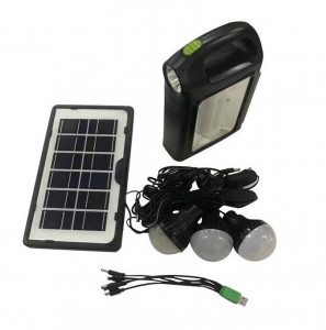 Kit solar CCLAMP CL-02, functie power bank, 3 becuri incluse, panou solar