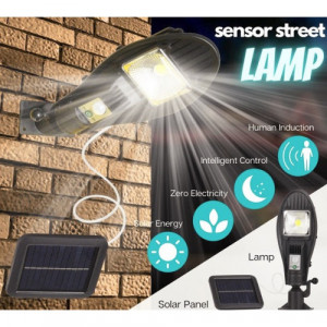 Lampa solara exterior, senzor de miscare, JX-256 100W LED COB, IP65, 3 moduri de iluminare